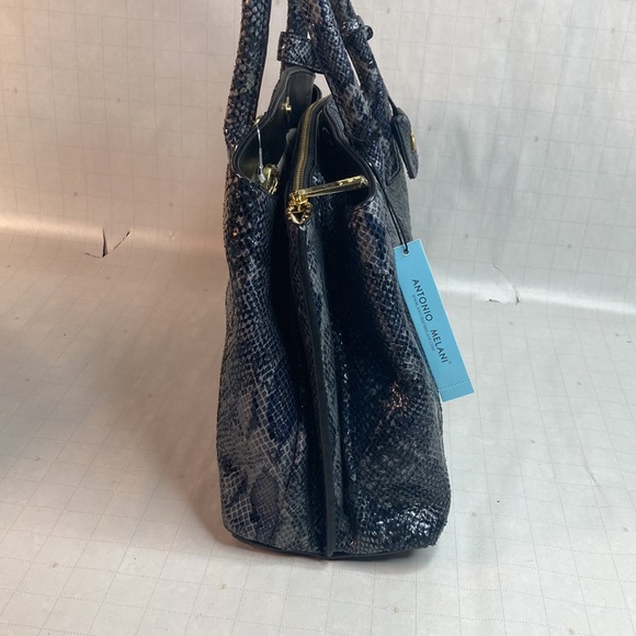 Antonio Melani Snake Python Print Leather Bag - Picture 7 of 14